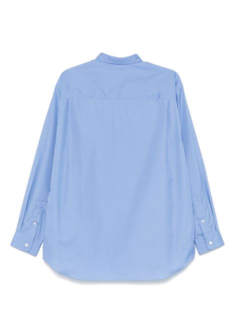 Sky blue logo-embroidered shirt Comme Des Garçons Homme - men COMME DES GARCONS HOMME | HOB1022